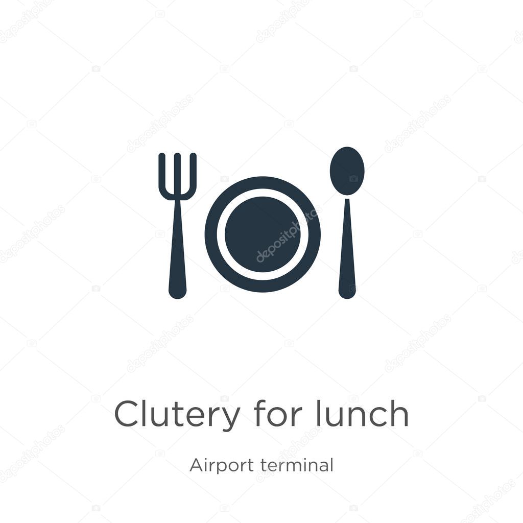 Clutery for lunch icon vector. Trendy flat clutery for lunch icon from airport terminal collection isolated on white background. Vector illustration can be used for web and mobile graphic design,