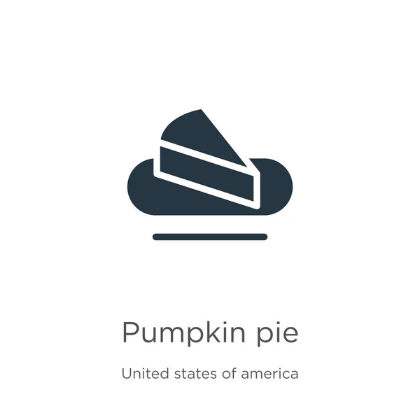 아이콘 Trendy Flat Pumpkin Pie Icon Unified States America Collection — 스톡 벡터