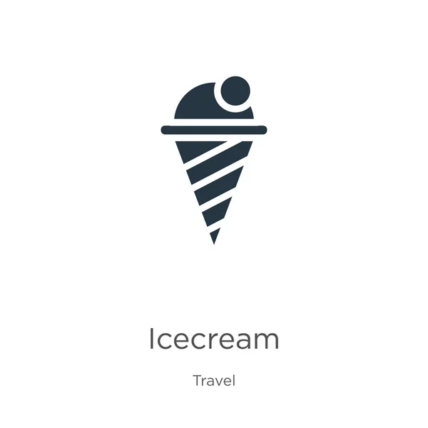 Icecream Icon Vector Trendy Flat Icecream Icon Travel Collection Isolated — Stock Vector