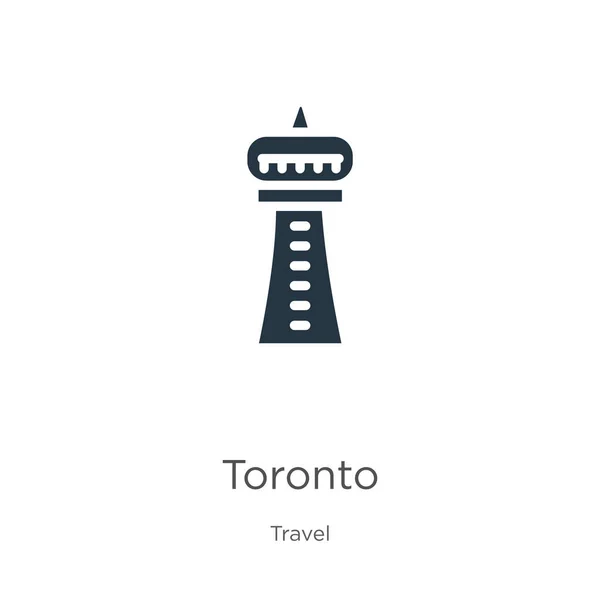 Vector Iconos Toronto Cómodo Icono Del Toro Plano Colección Viajes — Vector de stock