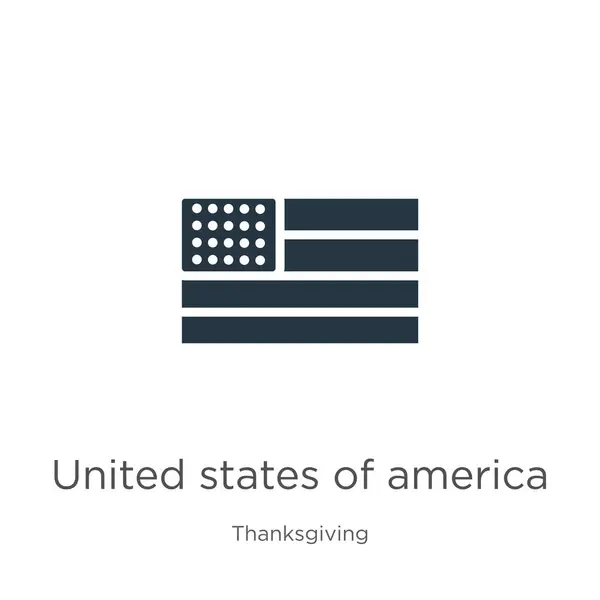アメリカのアイコンベクトルの米国 トレンディフラットアメリカ合衆国のアイコン感謝祭コレクションから白い背景に隔離された ベクトル図は Webやモバイルグラフィックに使用することができます — ストックベクタ
