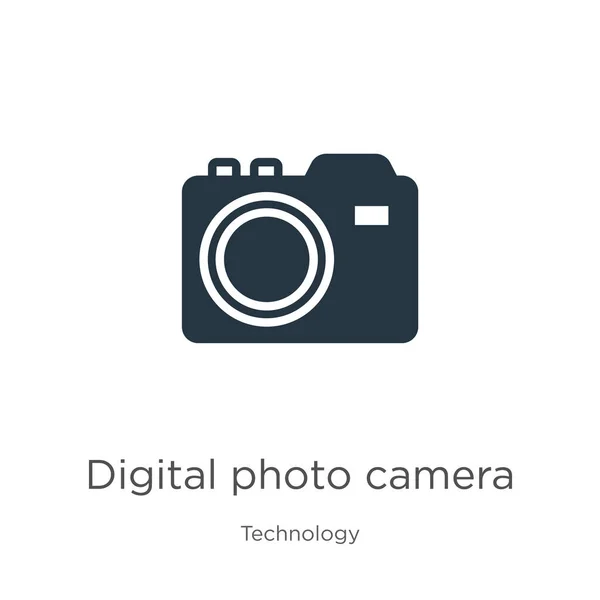Icon Vektor Für Digitale Fotokameras Trendige Flache Digitale Fotokamera Ikone — Stockvektor
