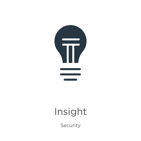 Insight Icon Vector Icono Intuición Plana Colección Seguridad Aislada Sobre — Archivo Imágenes Vectoriales