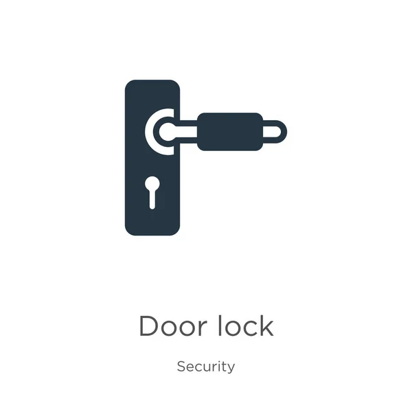 Door Lock Icon Vector Trendy Flat Door Lock Icon Security — Stock Vector