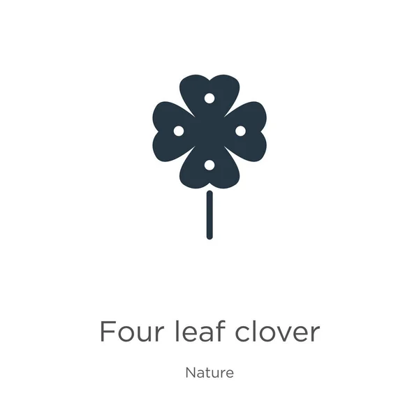 Four leaf clover icon vector. Trendy flat four leaf clover icon from nature collection isolated on white background. Vector illustration can be used for web and mobile graphic design, logo, eps10