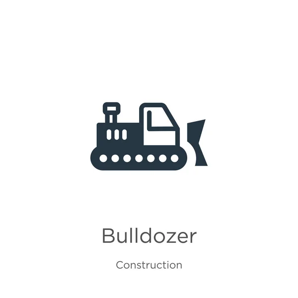 Διάνυσμα Εικονιδίου Μπουλντόζας Trendy Επίπεδη Bulldozer Εικονίδιο Από Συλλογή Κατασκευών — Διανυσματικό Αρχείο