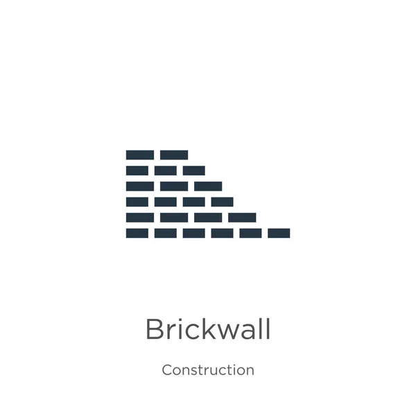 Brickwall Ikon Vektörü Beyaz Arka Planda Inşaat Koleksiyonundan Modadan Düz — Stok Vektör