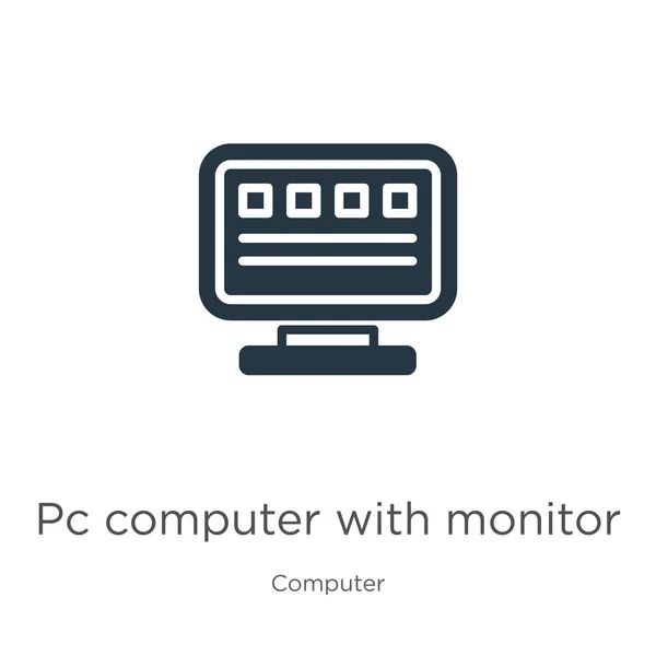 Computer Monitor Icon Vector Trendy Flat Computer Monitor Icon Computer – stockvektor