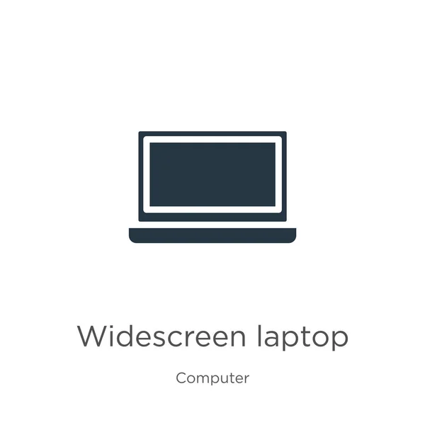 Widescreen Διάνυσμα Εικονίδιο Laptop Μοντέρνο Flat Widescreen Laptop Εικονίδιο Από — Διανυσματικό Αρχείο