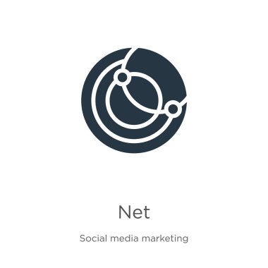 Ağ simgesi vektörü. Sosyal medya pazarlama koleksiyonundan moda düz ağ simgesi beyaz arka planda izole edildi. Vektör illüstrasyonu web ve mobil grafik tasarımı, logo, eps10 için kullanılabilir