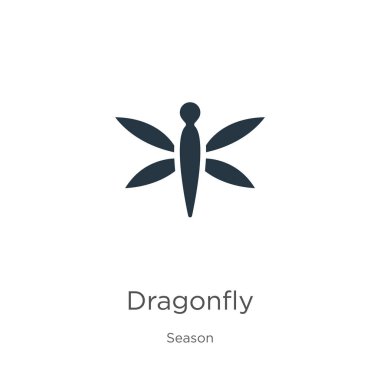 Yusufçuk ikon vektörü. Düz yusufçuk ikonu, beyaz arka planda izole edilmiş sezon koleksiyonundan. Vektör illüstrasyonu web ve mobil grafik tasarımı, logo, eps10 için kullanılabilir