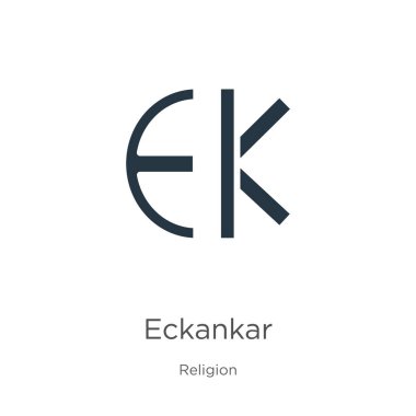 Eckankar ikon vektörü. Din koleksiyonundan modaya uygun düz ekkankar simgesi beyaz arka planda izole edildi. Vektör illüstrasyonu web ve mobil grafik tasarımı, logo, eps10 için kullanılabilir
