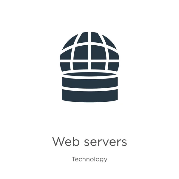 Vektor Ikon Webových Serverů Moderní Ikona Plochých Webových Serverů Kolekce — Stockový vektor
