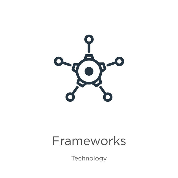Frameworks icon vector. Trendy flat frameworks icon from technology collection isolated on white background. Vector illustration can be used for web and mobile graphic design, logo, eps10