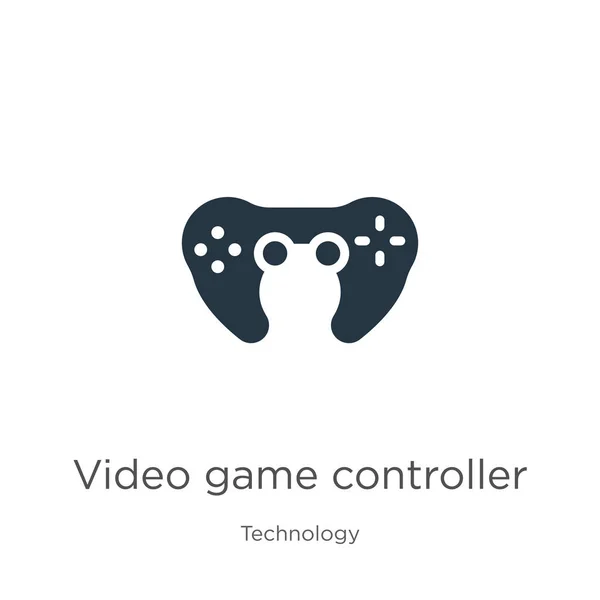 Video Juego Controlador Vectorial Icono Icono Control Videojuegos Planos Tendencia — Vector de stock