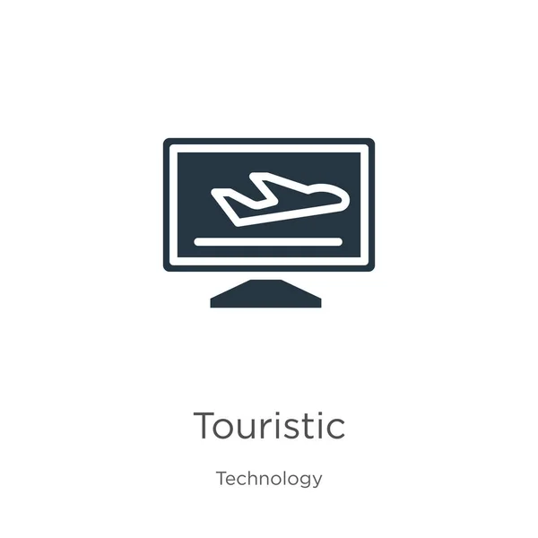 旅游图标矢量 流行的平面旅游图标从技术收集分离的白色背景 矢量图解可用于网络和移动图形设计 Eps10 — 图库矢量图片
