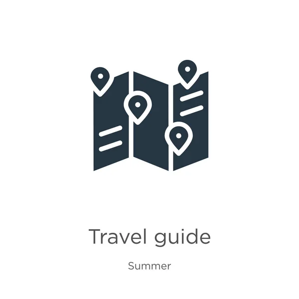 Seyahat Rehberi Ikon Vektörü Beyaz Arka Planda Izole Edilmiş Yaz — Stok Vektör