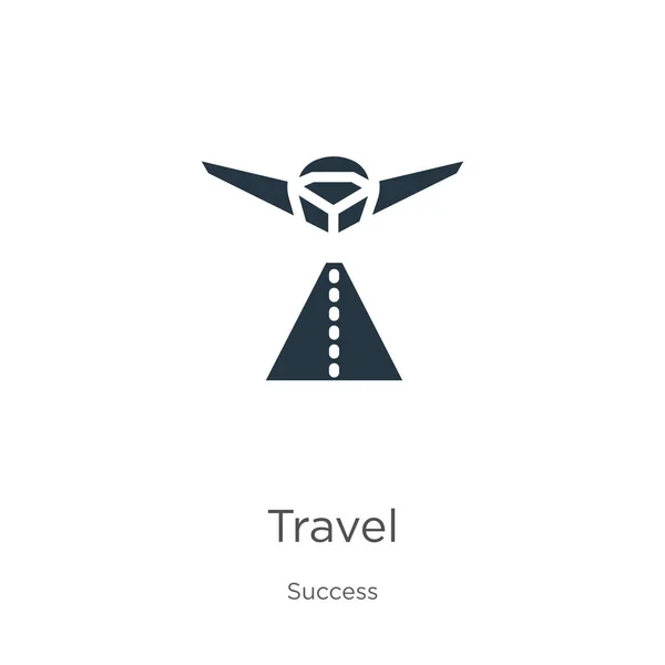 Seyahat Simgesi Vektörü Beyaz Arka Planda Başarı Koleksiyonundan Modayı Takip — Stok Vektör