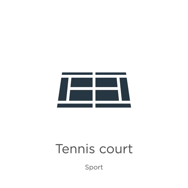 Ikone Des Tennisplatzes Trendige Flache Tennisplatz Ikone Aus Der Sport — Stockvektor