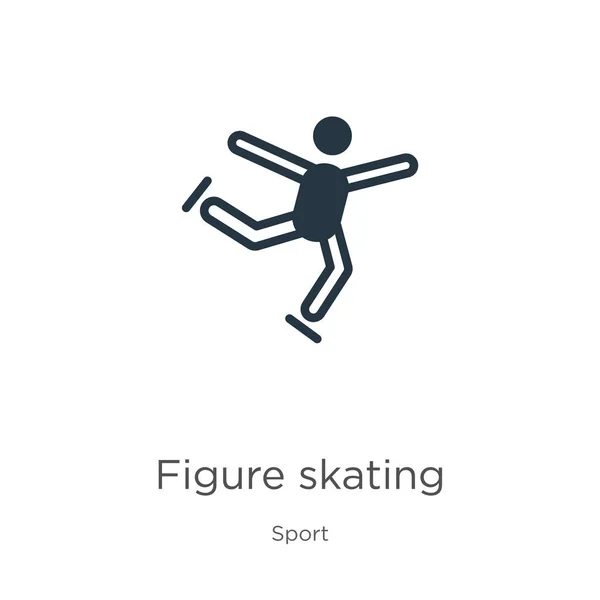 Figura Vector Iconos Patinaje Icono Patinaje Figura Plana Colección Deportiva — Vector de stock