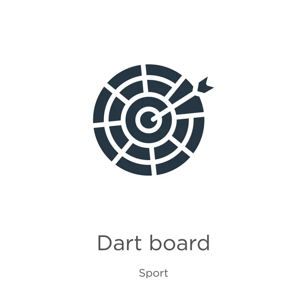 Dart tahtası ikon vektörü. Beyaz arka planda izole edilmiş spor koleksiyonundan moda düz dart tahtası simgesi. Vektör illüstrasyonu web ve mobil grafik tasarımı, logo, eps10 için kullanılabilir