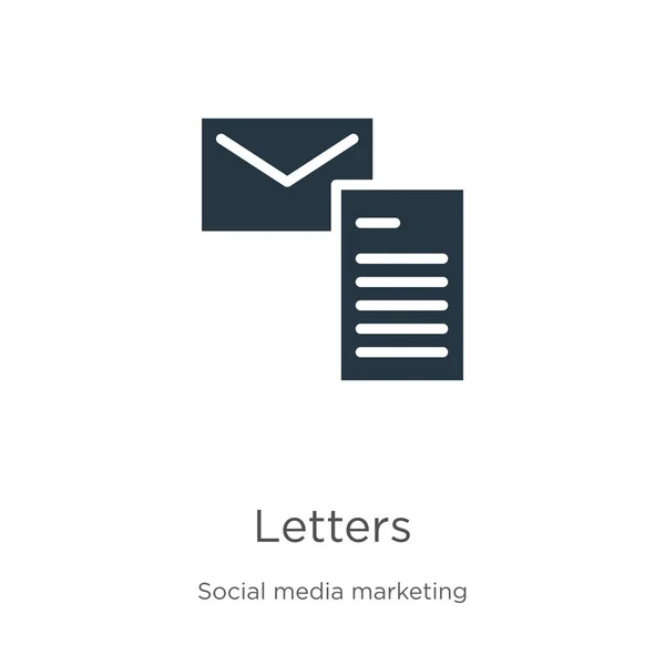 Letters Icoon Vector Trendy Platte Letters Icoon Uit Sociale Collectie — Stockvector