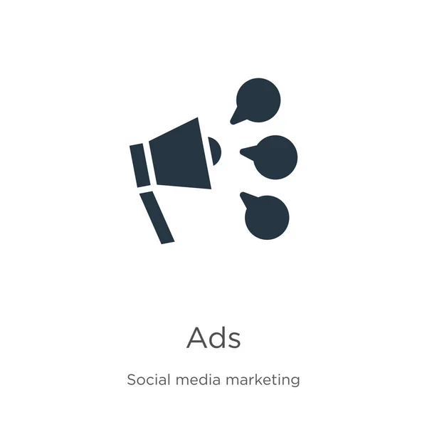 Annonsikonvektorn Trendig Platt Annonser Ikon Från Sociala Medier Marknadsföring Samling — Stock vektor