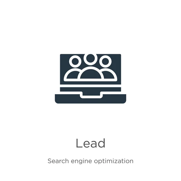 아이콘 Trendy Flat Lead Icon Seo Web Collection 배경에 분리되어 — 스톡 벡터