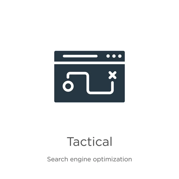 Tactisch Icoon Vector Trendy Platte Tactische Icoon Uit Seo Web — Stockvector