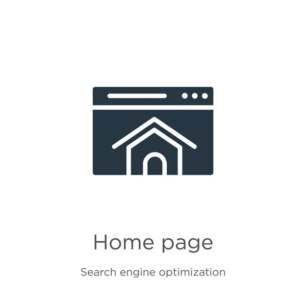 Vetor Ícone Página Inicial Ícone Página Inicial Plano Moda Seo —  Vetores de Stock