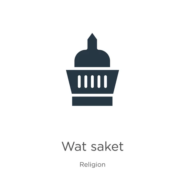 Wat Saket Wektor Ikony Modna Płaska Ikona Zkolekcji Religijnej Odizolowana — Wektor stockowy