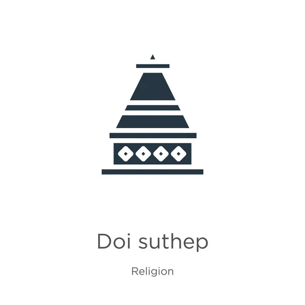 Doi Suthep Simge Vektörü Din Koleksiyonundan Modayı Takip Eden Düz — Stok Vektör
