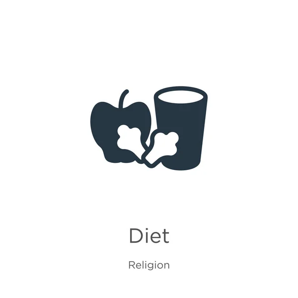 Dieta Icon Vector Pictograma Dietei Plate Modă Din Colecția Religioasă — Vector de stoc