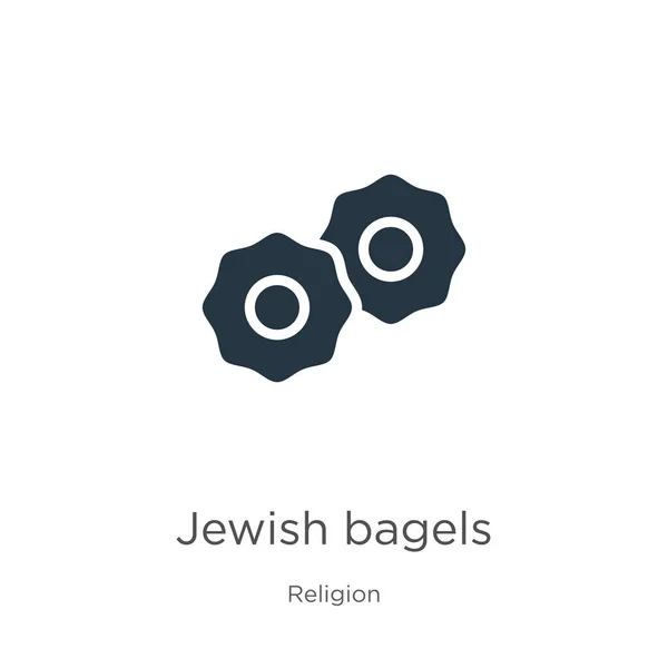 Jewish Bagels Icon Vector Trendy Flat Jewish Bagels Icon Religion — Stock Vector