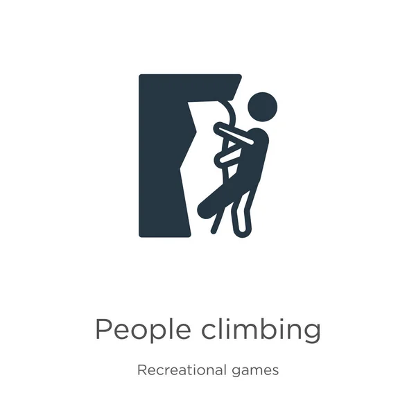 People climbing icon vector. Trendy flat people climbing icon from recreational games collection isolated on white background. Vector illustration can be used for web and mobile graphic design, logo,