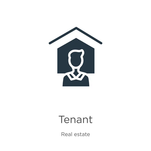 Tenant Icon Vector Trendy Flat Tenant Icon Real Estate Collection — Stock Vector