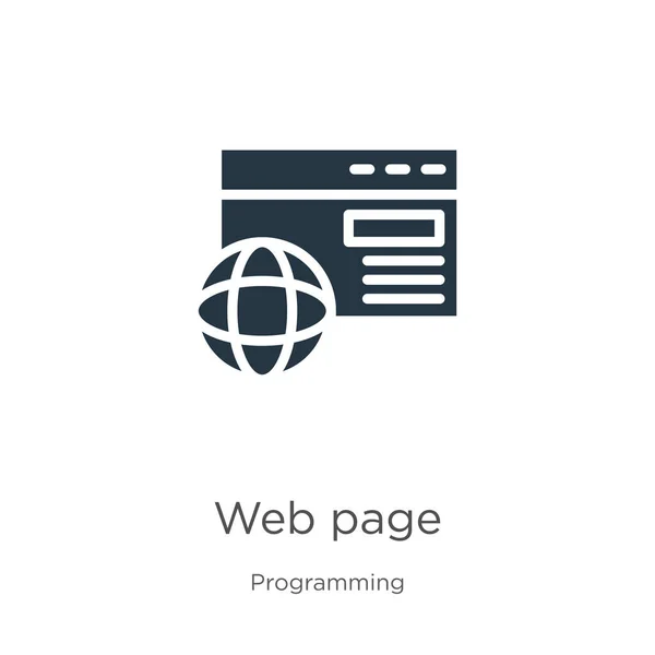 Webseiten Symbolvektor Trendiges Flaches Webseiten Symbol Aus Der Programmiersammlung Isoliert — Stockvektor