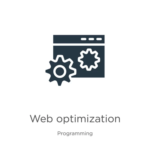 최적화 아이콘 Trendy Flat Web Optimization Icon 배경에서 프로그래밍 컬렉션에서 — 스톡 벡터