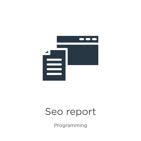 Seo Report Icon Vektor Trendiges Flaches Seo Report Symbol Aus — Stockvektor