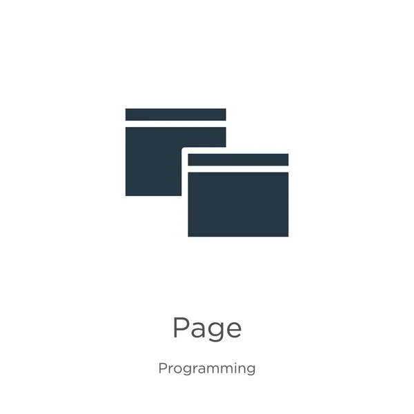 Vecteur Icône Page Icône Page Plate Mode Collection Programmation Isolée — Image vectorielle