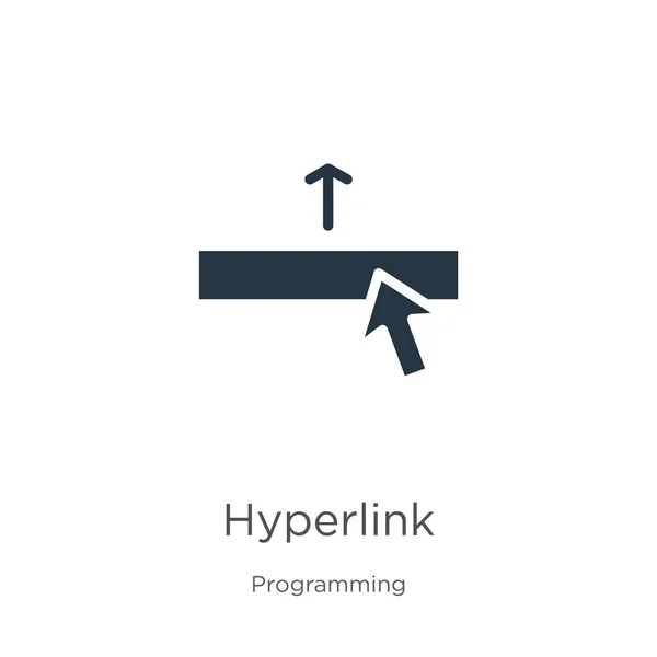 Vetor Ícone Hyperlink Ícone Hiperlink Plano Moda Coleção Programação Isolada — Vetor de Stock