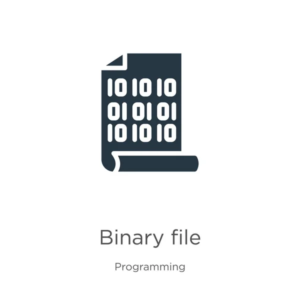 Binary File Icon Vector Trendy Flat Binary File Icon Programming — Stock Vector