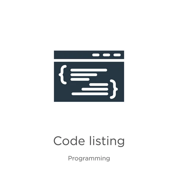 Вектор Листинга Кода Trendy Flat Code Listing Icon Programming Collection — стоковый вектор