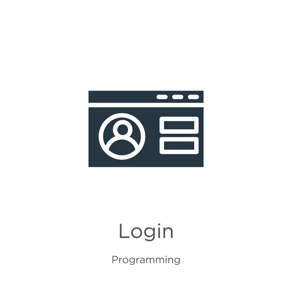 Login Symbol Vektor Trendiges Flaches Login Symbol Aus Der Programmiersammlung — Stockvektor