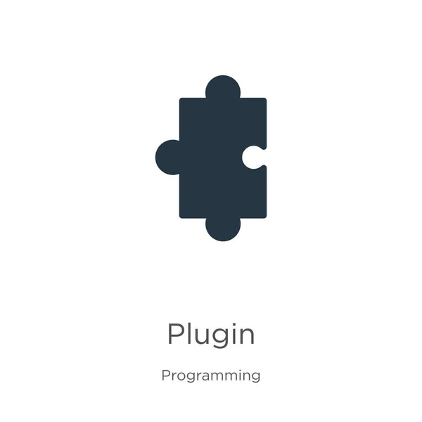 Icono Plugin Vector Icono Plugin Plano Tendencia Colección Programación Aislado — Archivo Imágenes Vectoriales