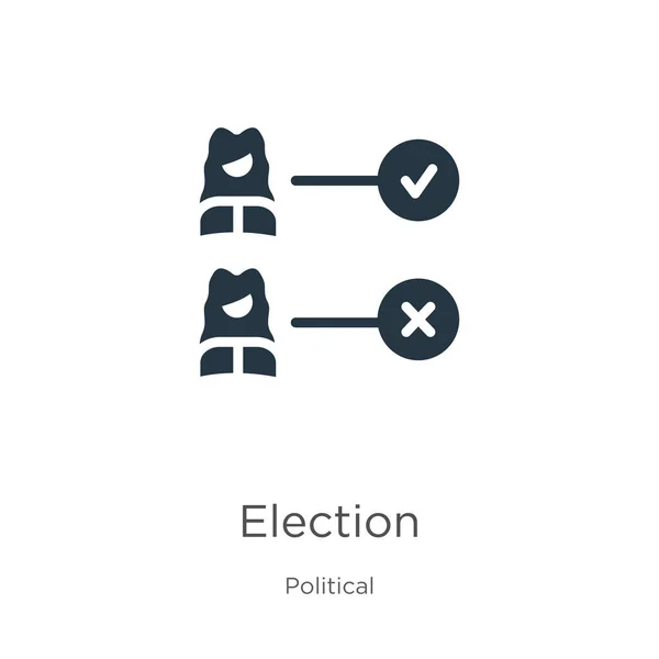 選挙のアイコンベクトル 白い背景に隔離された政治的コレクションからのトレンディなフラット選挙アイコン ベクターイラストは ウェブやモバイルグラフィックデザイン Eps10に使用できます — ストックベクタ