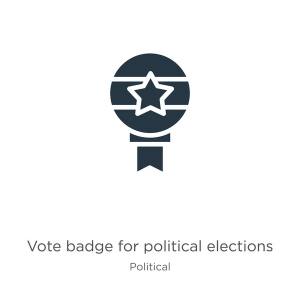 Odznaka Wyborcza Dla Wektora Ikon Wyborów Politycznych Modna Płaska Odznaka — Wektor stockowy
