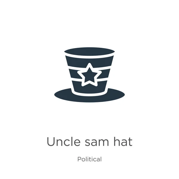 Uncle Sam Hoed Icoon Vector Trendy Platte Oom Sam Hoed — Stockvector
