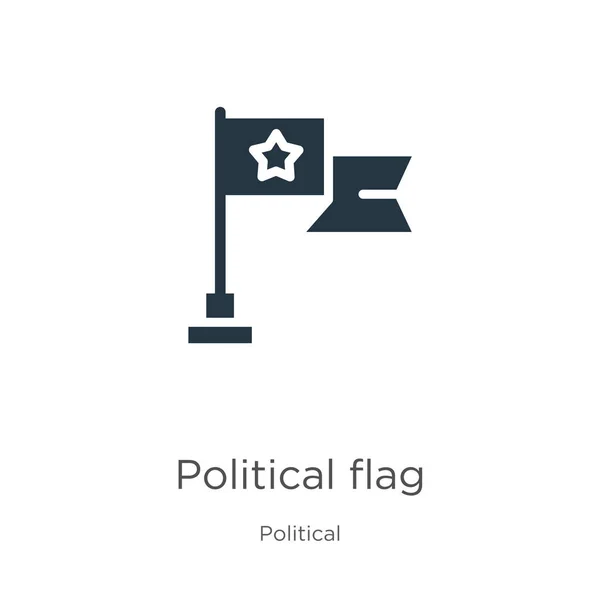 Symbolvektor Der Politischen Flagge Trendy Flache Politische Flagge Ikone Aus — Stockvektor