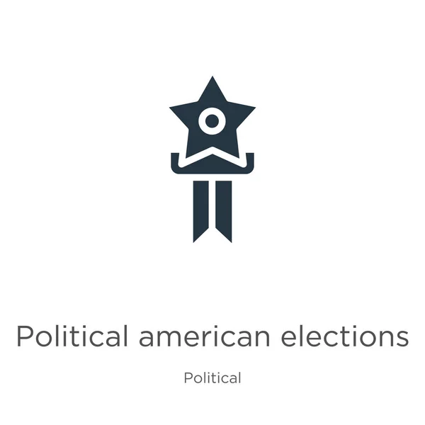 政治的なアメリカの選挙宣伝バッジのアイコンベクトル トレンディフラット政治的アメリカの選挙宣伝バッジのアイコンは 白い背景に隔離された政治コレクションから ベクトル図 — ストックベクタ